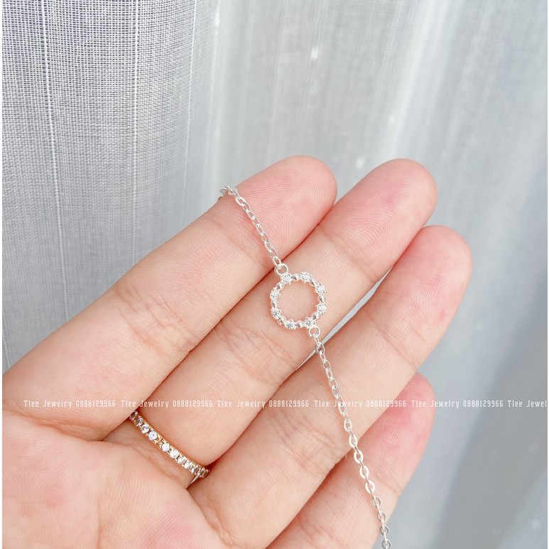 Lắc tay bạc nữ Tlee, lắc Circle Twinkle nữ tính - TleeJewelry