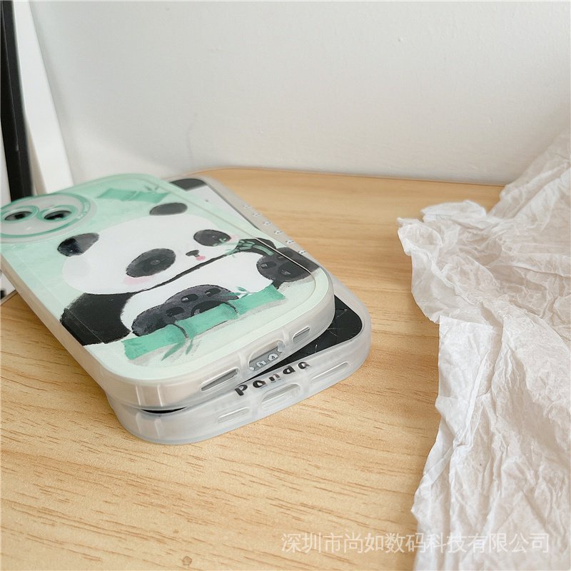 Ốp Điện Thoại Silicone In Hình Gấu Trúc Cho Iphone 12/11Pro/Max Apple X/XS/XR/SE/13 7P 8plus