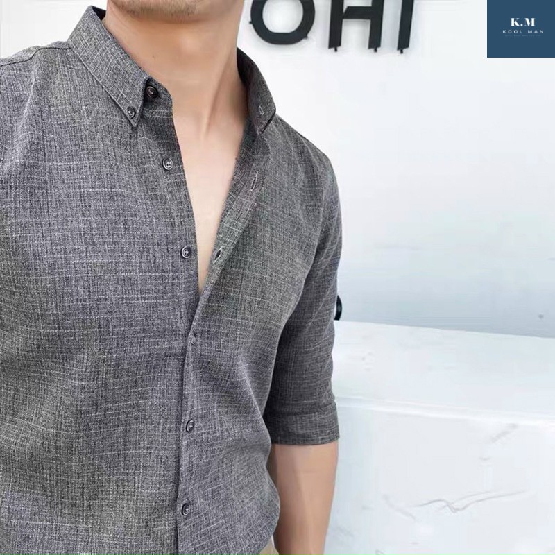 Áo Sơ Mi Nam Dài Tay VẢI ĐŨI Cao Cấp, Sơ Mi Nam Hàn Quốc Công Sở Chất Vải Đũi Bền ĐẸP, Thoáng Mát | BigBuy360 - bigbuy360.vn