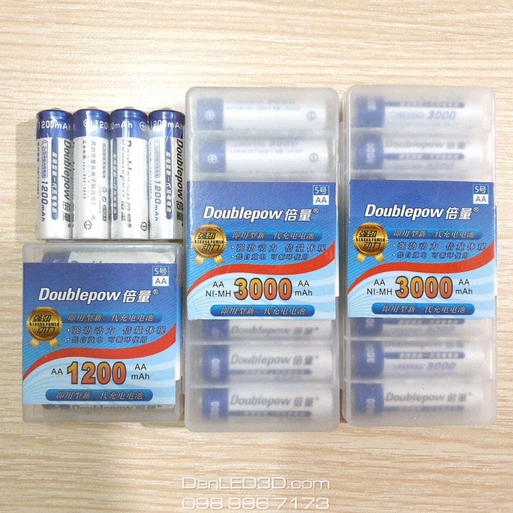 [Chính Hãng] Pin Sạc DoublePow 1200 - 3200 Mah Bán Lẻ - Dung Lượng Thật, BH 1 Đổi 1