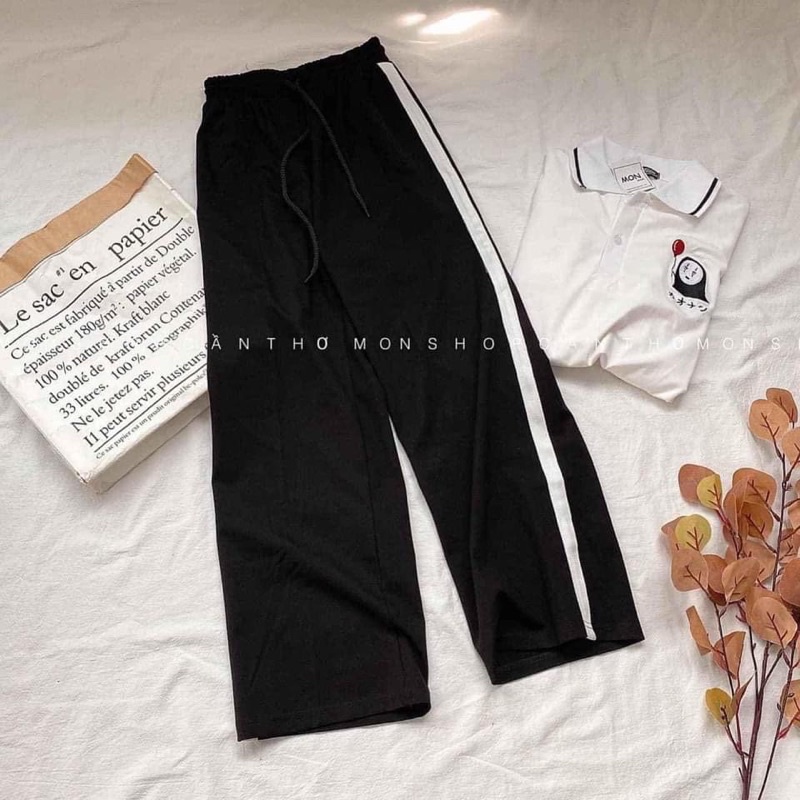 Quần Ống Rộng Sọc Chất Umi Hàn Phong Cách Hàn Quốc- Quần Culottes Cạp Cao Dễ Mặc Có Đủ Size