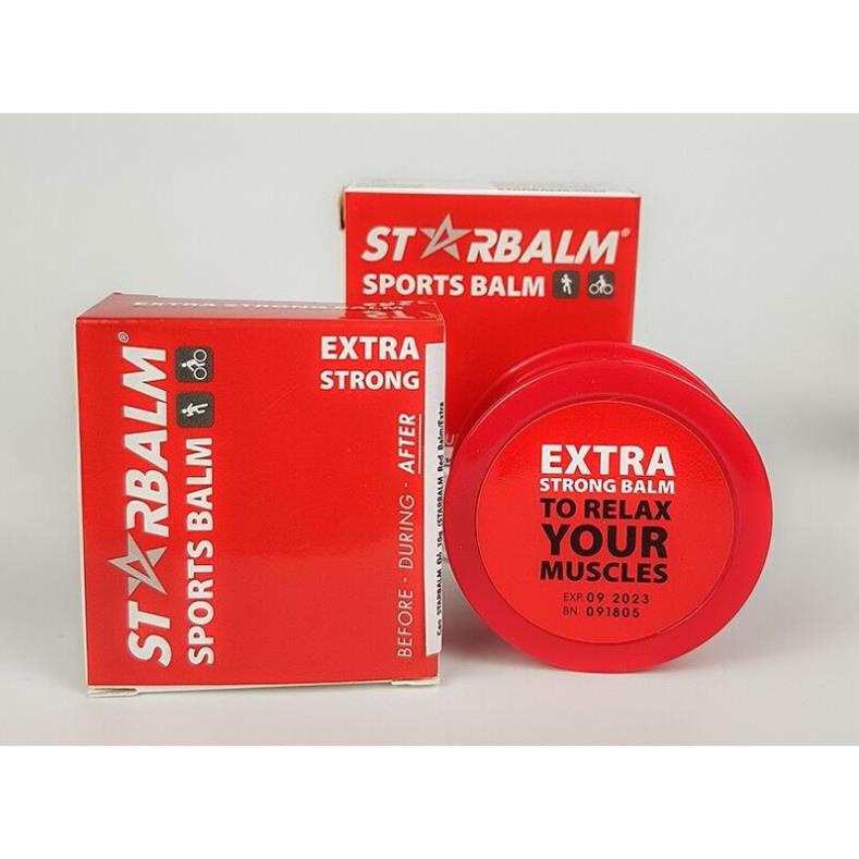 Cao thể thao Starbalm, hỗ trợ giảm đau, chiết xuất dầu cù là đỏ an toàn tuyệt đối, lọ 10g