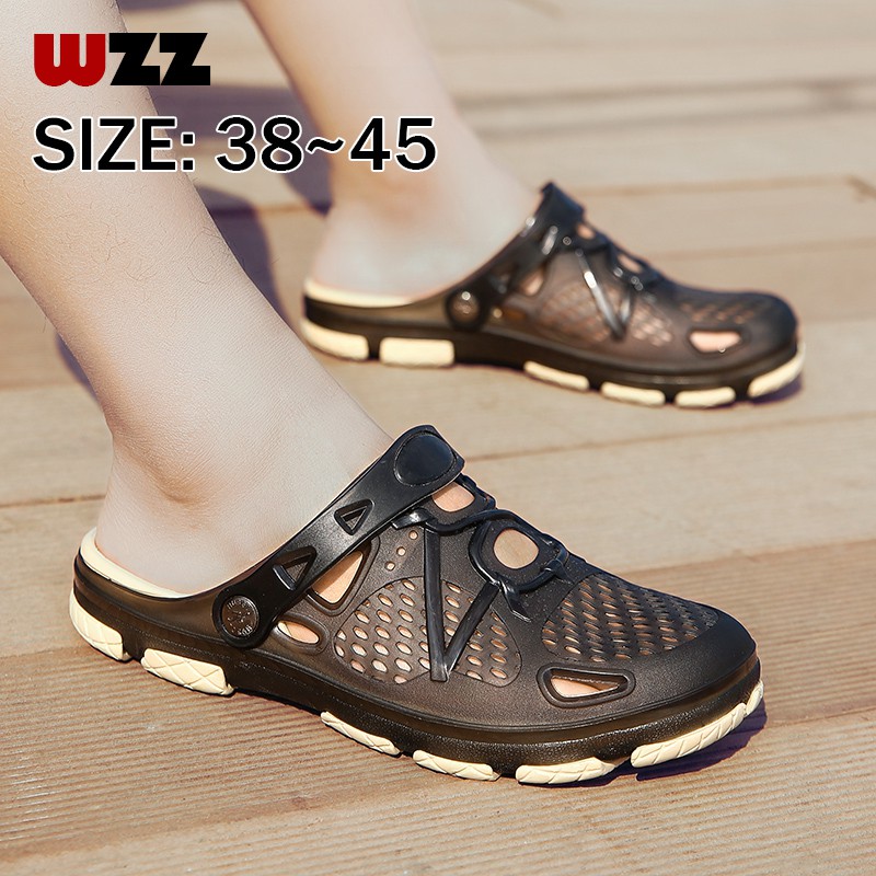 Giày lỗ cao su thoáng khí đế bằng WZZ 38-45