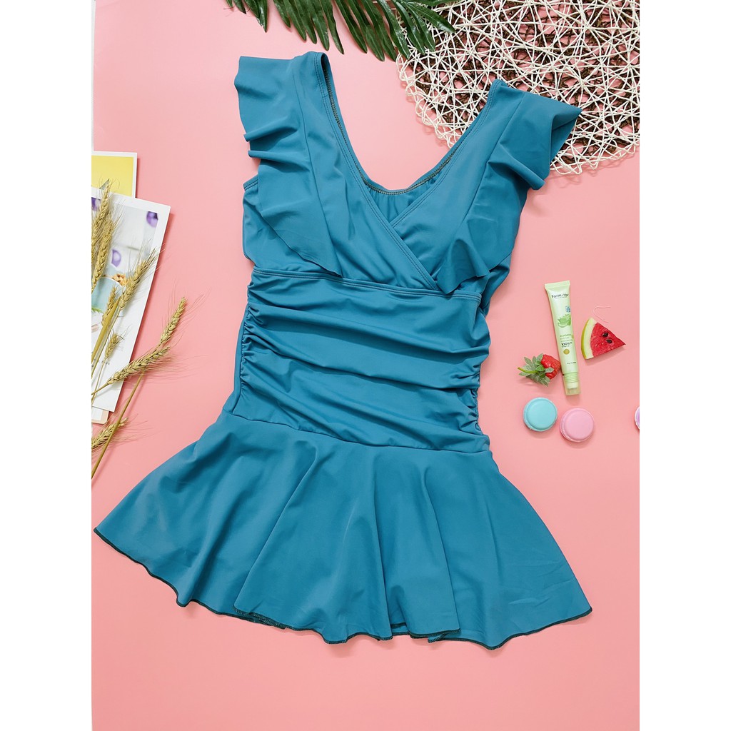 Bikini liền đen bèo cánh tiên váy xòe cá siêu đẹp nữ tính kín đáo (Kèm clip quay thật) | BigBuy360 - bigbuy360.vn