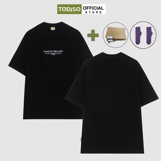 Áo thun tay lỡ nam nữ unisex phông form rộng Local Brand TOBISO TB03