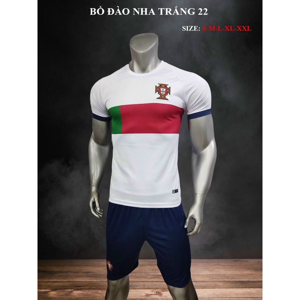 Bộ quần áo đá banh Bồ Đào Nha Trắng 2023