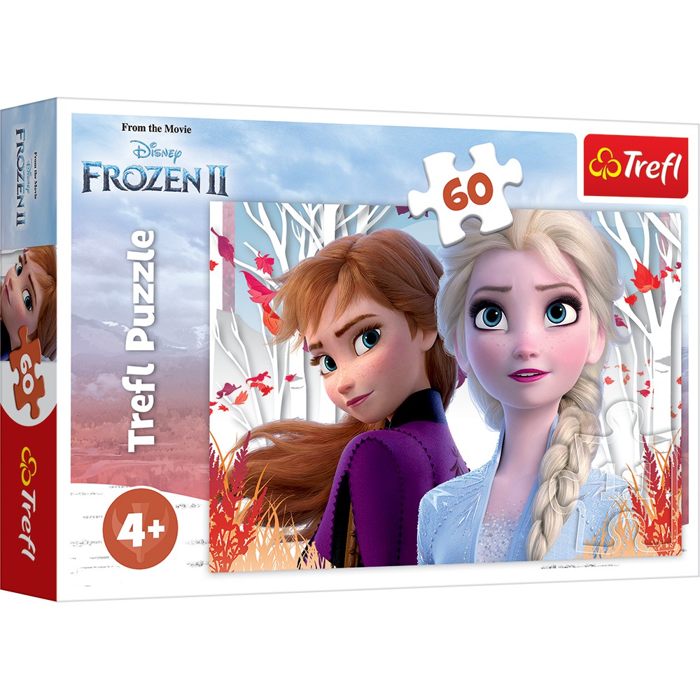 Tranh ghép hình chính hãng Trefl 17333 - 60 mảnh Chủ đề Elsa và Anna Disney Frozen 2