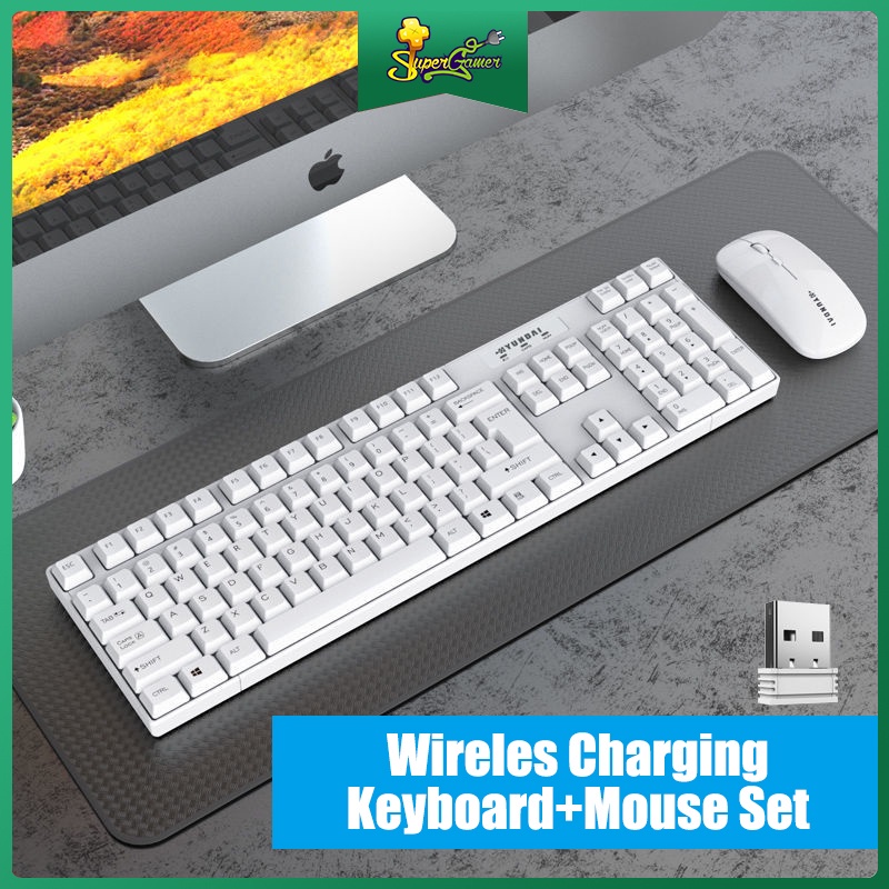 Set bàn phím không dây + chuột không dây 2.4g chơi game chất lượng cao