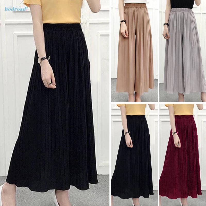 Quần xếp ly ống rộng lưng thun thời trang công sở | BigBuy360 - bigbuy360.vn