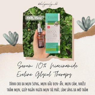 Serum 10% Niacinamide Eveline Glycol Therapy ngừa mụn, sáng da, mờ thâm