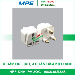 Phích cắm chuyển 3 chấu thành 3 chấu kiểu Anh Ổ CẮM DU LỊCH, 3 CHÂN CẮM KIỂU ANH AD2 MPE GIÁ RẺ - KHẢI PHƯỚC ELECTRIC