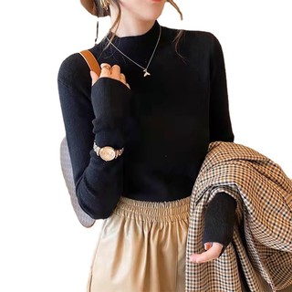 Áo len tăm nữ cổ 3 phân Quảng Châu cao cấp - A5