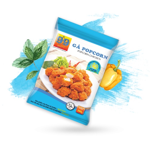 Gà PopCorn 99 Poultry K&U gói 300g giao hỏa tốc HCM