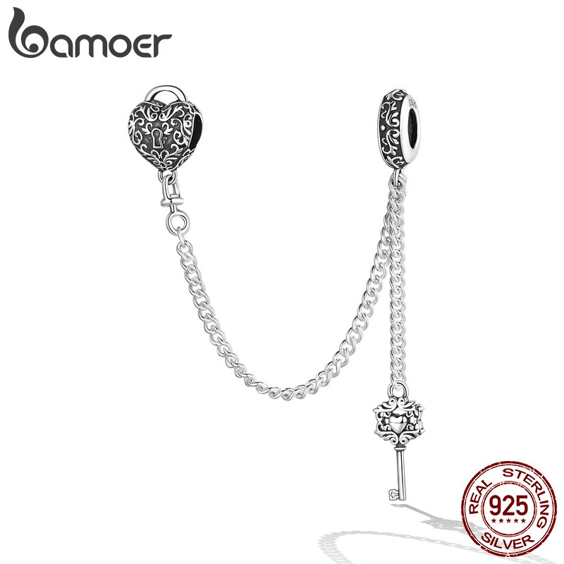 Mặt vòng cổ / vòng tay BAMOER bằng bạc 925 DIY thời trang cá tính