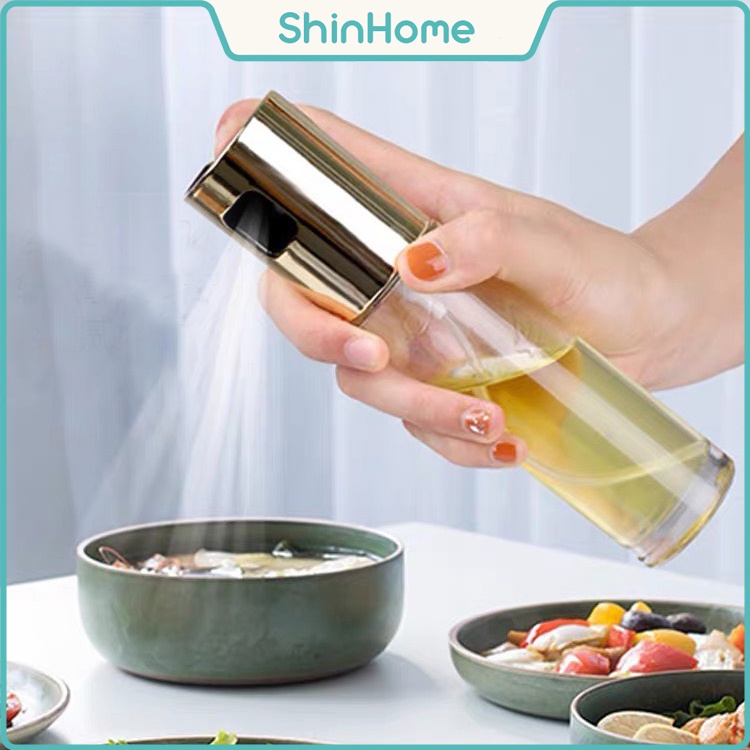 Bình xịt dầu ăn, chai xịt dầu ăn thủy tinh dùng cho nồi chiên không dầu, salad, chiên nướng