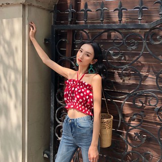 ÁO CROPTOP CHẤM BI