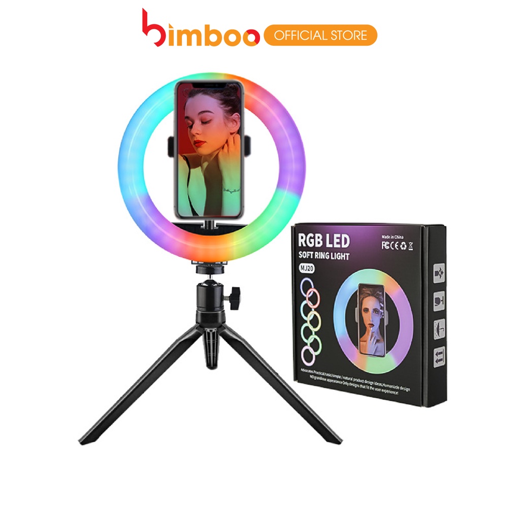 Đèn led livestream Bimboo RGB nhiều chế độ sáng