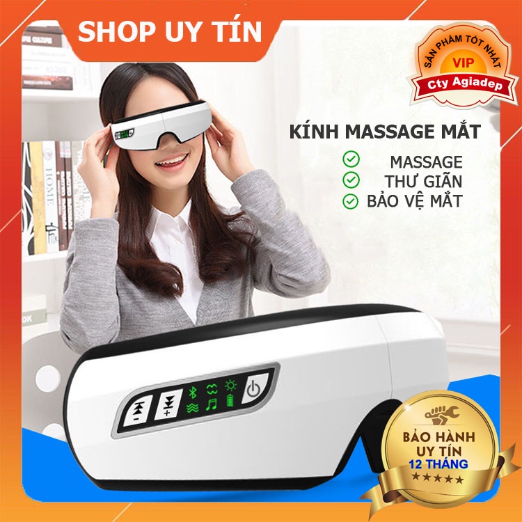 Máy Massage Mắt Cao Cấp thông minh Bluetooth GormaniVN Chườm nóng, thư giãn, phục hồi, giảm căng thẳng cho mọị lứa tuổi