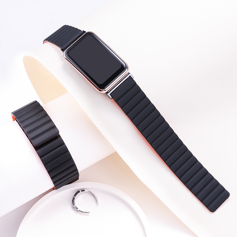 Dây Đeo Silicone Khóa Nam Châm Cho Đồng Hồ Thông Minh Huawei Watch Fit 2