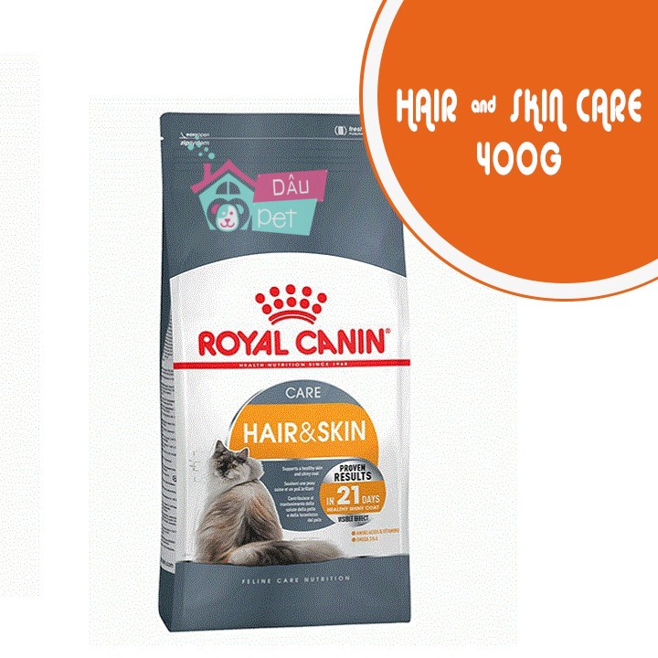 THỨC ĂN HẠT ROYAL CANIN HAIR &amp; SKIN CHO MÈO 400g