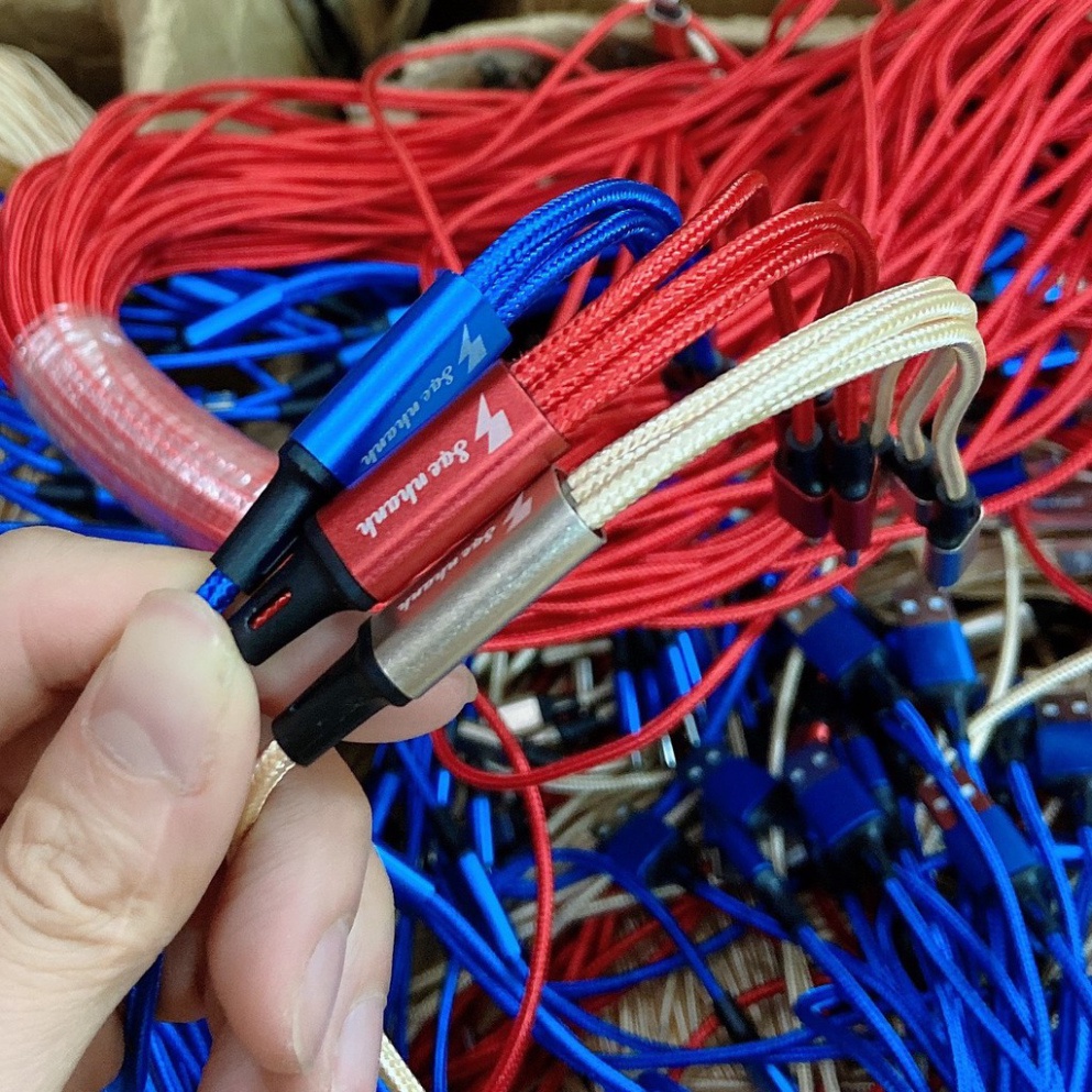 Cáp Sạc Nhiều Đầu Đa Năng | Dây Cáp Sạc 3 Đầu Thông Minh Dây Dù Cực Bền | Dây Sạc 3 in 1 | Dây dù Saka.Shop99