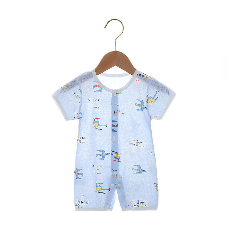 Áo liền quần tay ngắn in họa tiết xinh xắn cho trẻ em