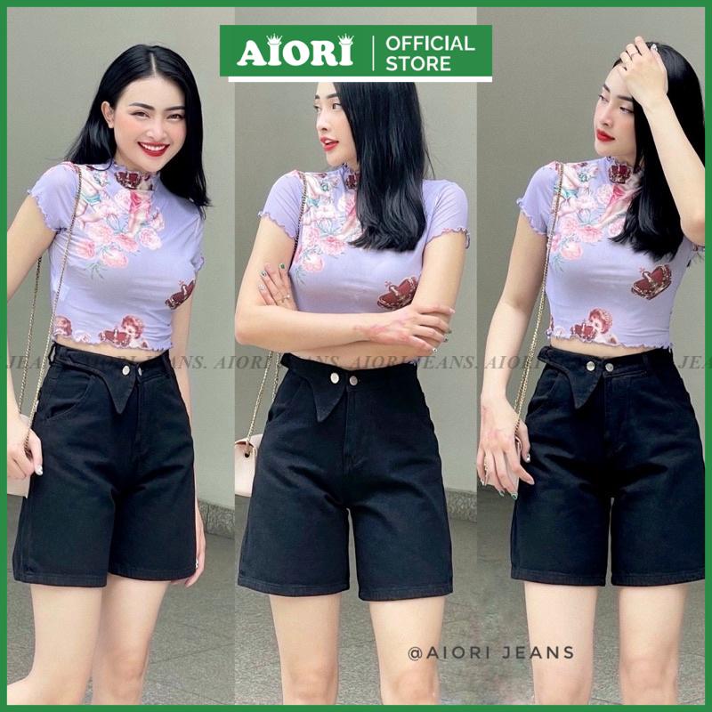 Quần Jeans Nữ Quần Ngố Lửng Ống Rộng Dáng Chữ A Lưng Cao 4 Nút Vải Cực Xịn, Chất Jeans Cotton Thoáng Mát, Mềm Mịn