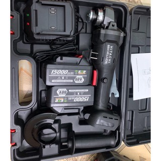Máy Mài Pin HITACHI 88V [ FULL BOX + BH 6 Tháng ]- Máy Cắt Cầm Tay, Máy Mài Góc - 2 PIN và 1 SẠC - Không chổi than