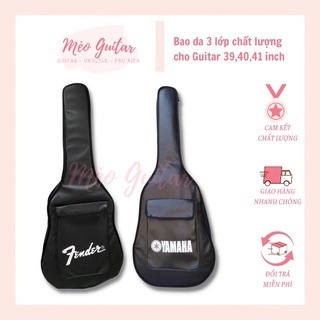 Bao da 3 lớp cho đàn Guitar 39 40 41 inch chắc chắn chất lượng | bao da chống thấm nước cho đàn guitar Mèo Guitar