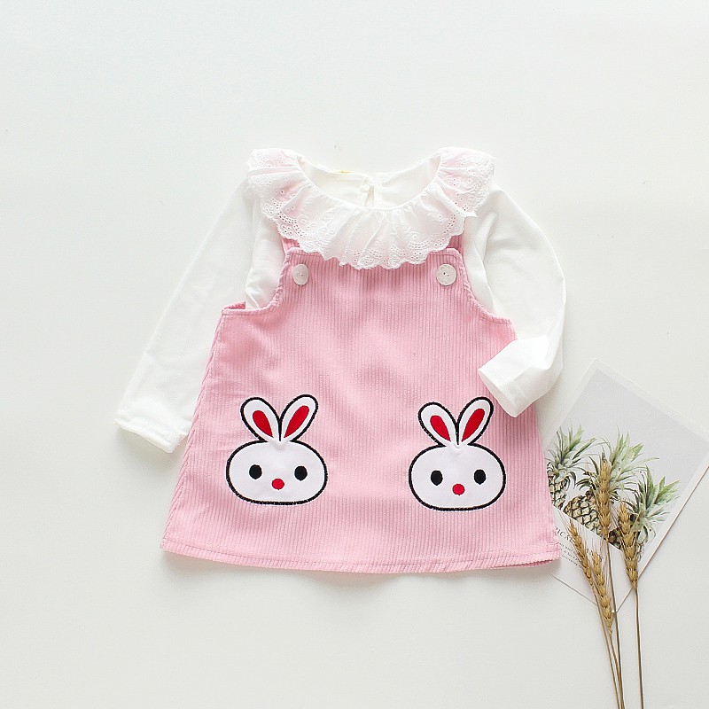 Đầm thời trang in hình thỏ đáng yêu dành cho bé gái