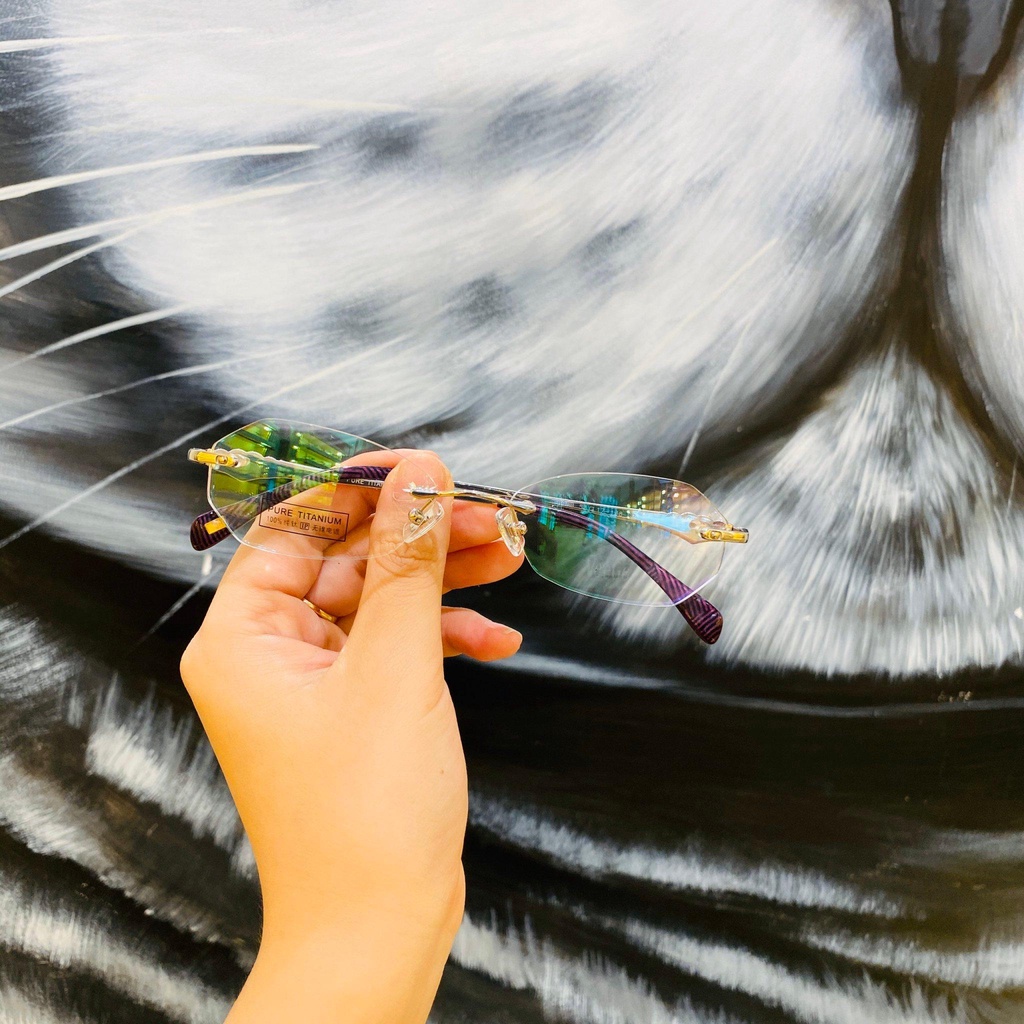 Gọng kính Titanium ( khoan ốc ) cao cấp OURESS 8958