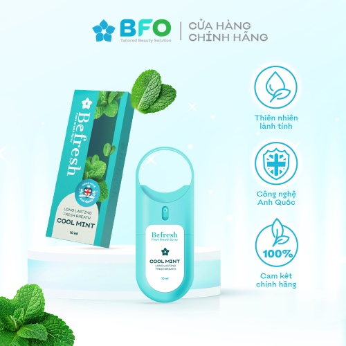 Xịt Thơm Miệng Befresh Cho Hơi Thở Thơm Mát Chỉ Trong 3 Giây Dung Tích 10ml