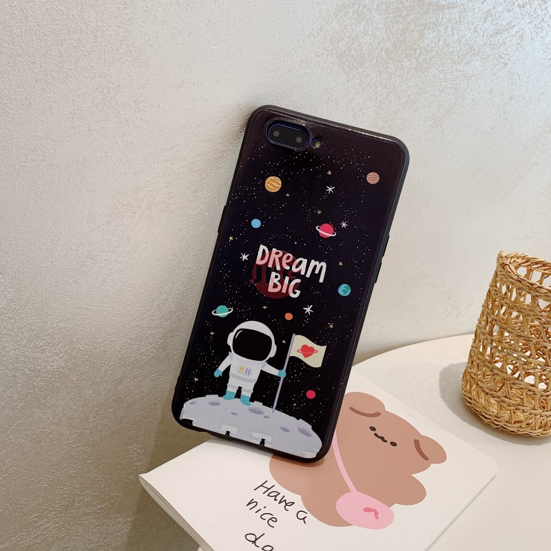 Ốp điện thoại mềm hình phi hành gia Sasmung Galaxy A9 A6 Plus 2018 S9 S8 S10 S11 Plus S6 S7 edge Plus S5 C9Pro C7 C5