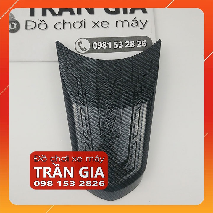 Ốp đèn soi biển số xe VISION 2021-2022-2023 cóc đèn xi inox cacbon carbon - phụ kiện trang trí đồ kiểng