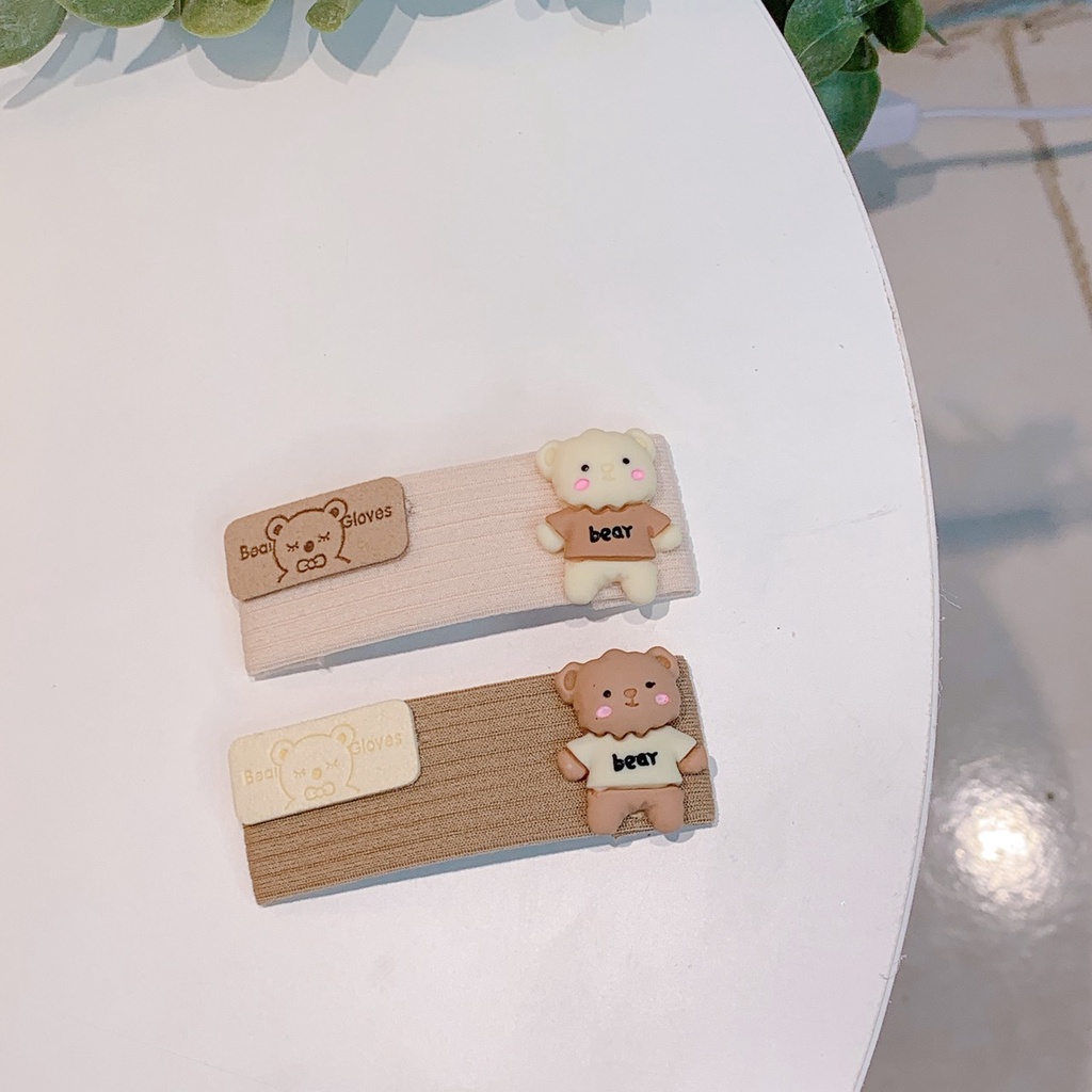 Kẹp Tóc Mái Hình Gấu Nâu Trà Sữa  Đáng Yêu Cho Nữ( 1 cái)
