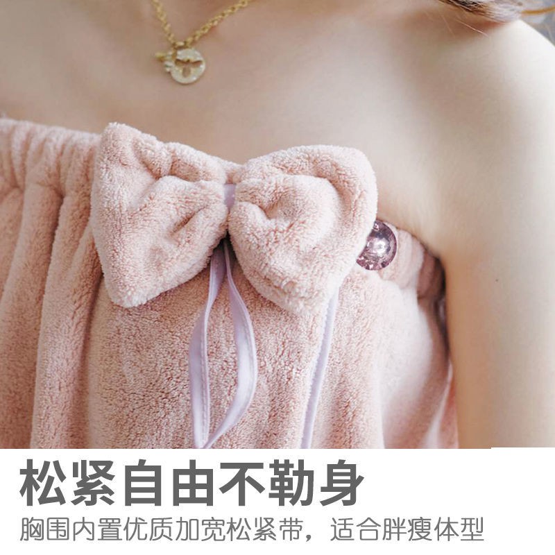 Khăn Tắm Vải Cotton Khô Thoáng Không Cần Khoan Phong Cách Hàn Quốc Cho Nữ