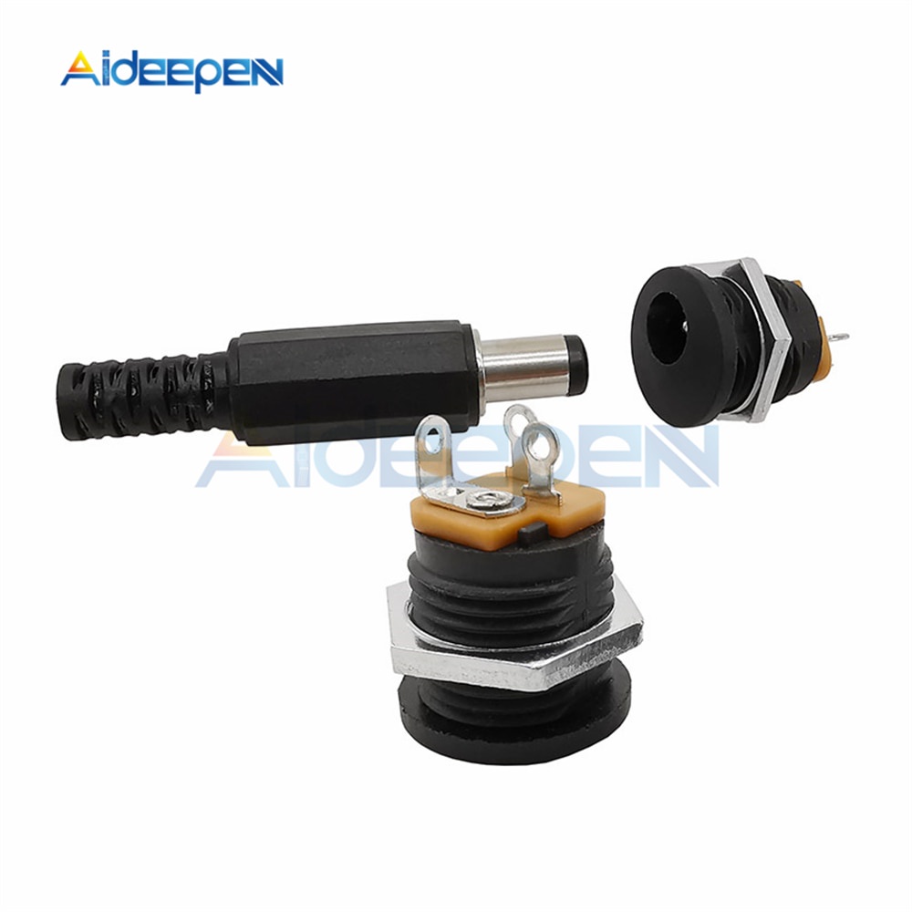 Set 10 Cặp Đầu Nối Phích Cắm dc022 dc 12v 3a 5.5X2.1Mm 5.5X2.1Mm