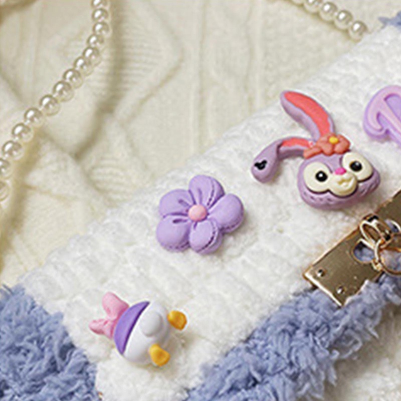 Túi Xách Đeo Chéo Vải Len Phối Ngọc Trai Handmade Thời Trang Sành Điệu