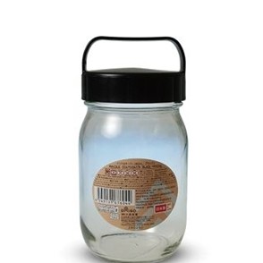 Hũ thủy tinh có nắp đậy,tay cầm