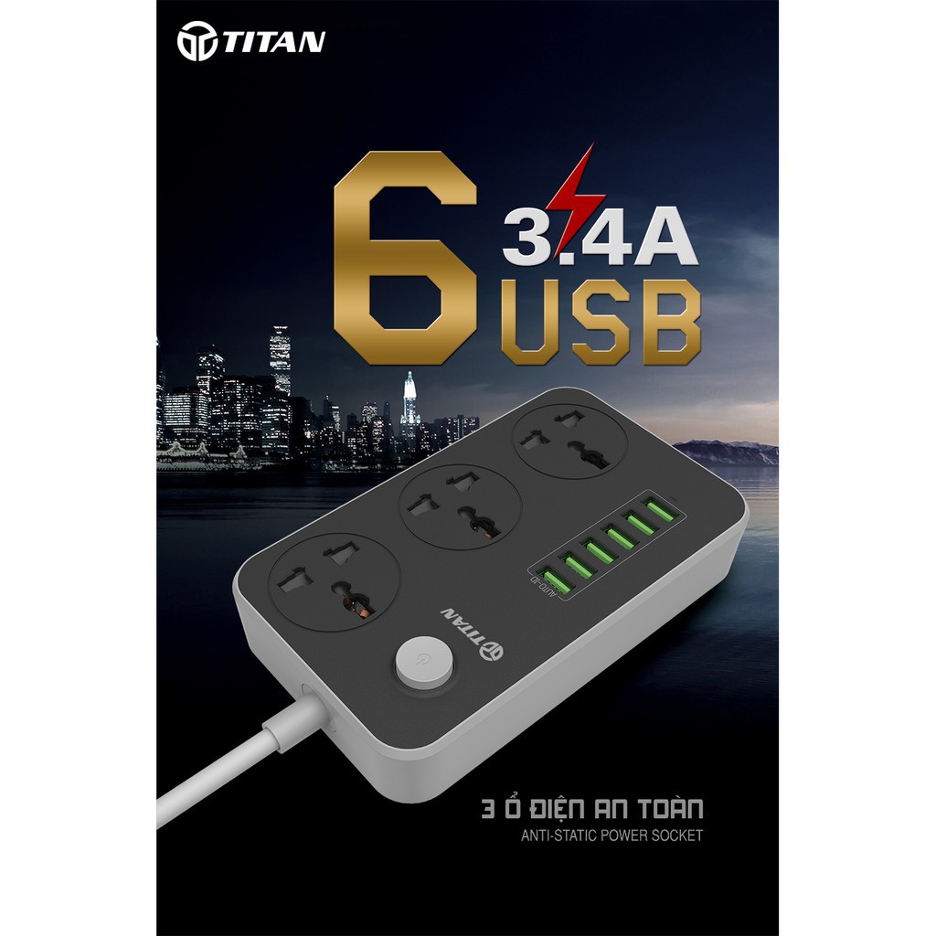 Ổ Điện Thông Minh TITAN - CD01 (Bảo Hành 12 Tháng)