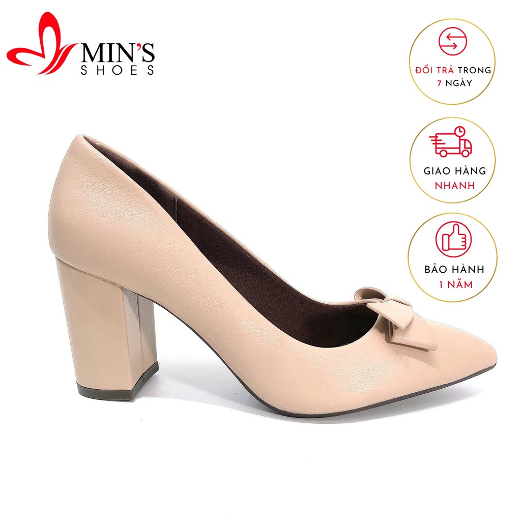 Min's Shoes - Giày Nơ Da Thật VN82 Kem