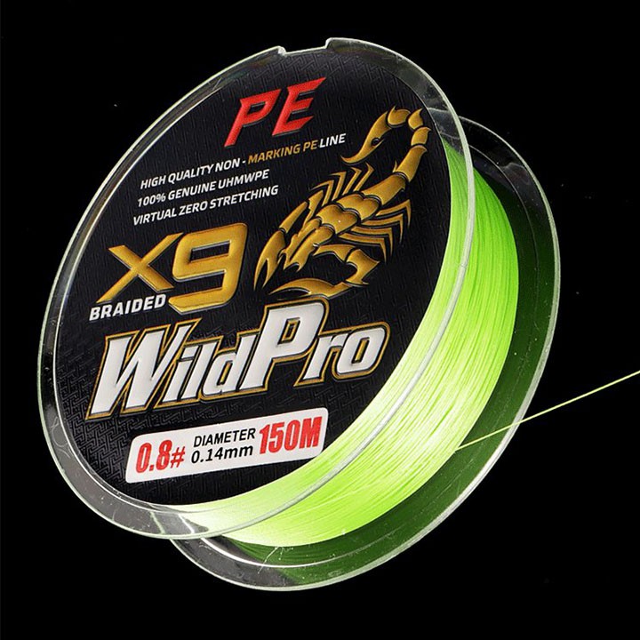 Dây dù câu cá PE Lure X9 WildPro dài 150m, dù câu cá 9 lõi cao cấp