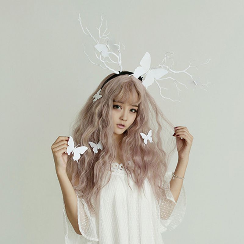 Cài Tóc Hình Sừng Hươu Phong Cách Gothic Cho Lễ Halloween