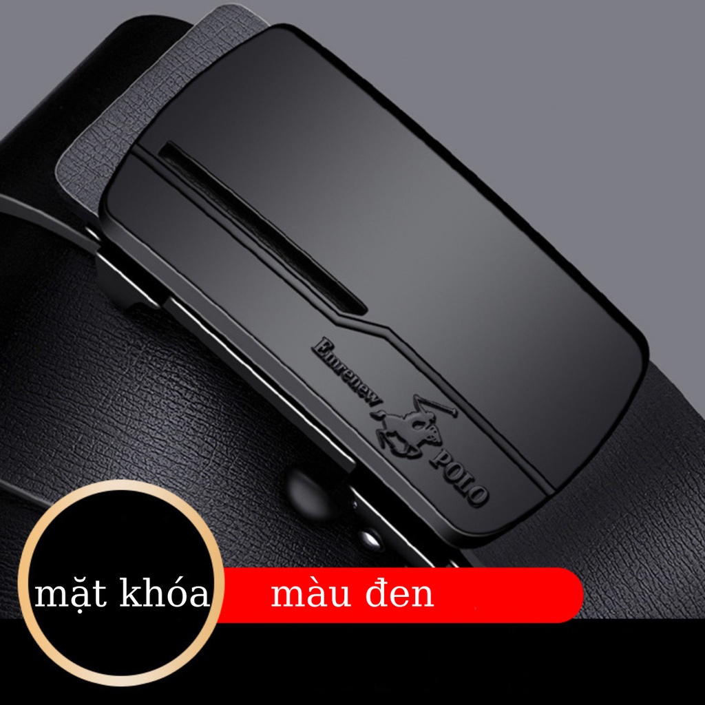 Thắt lưng nam cao cấp, dây nịt nam da bò EMRENEW POLO M3, full hộp