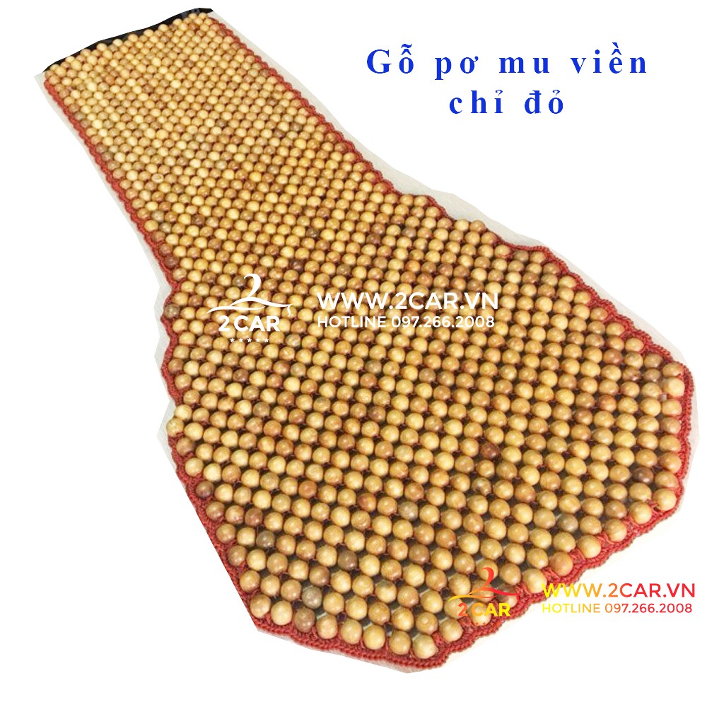 Lót ghế ô tô hạt gỗ pơ mu có đan viền chắc chắn, mùi thơm dễ chịu cho xe, Hàng Cao cấp