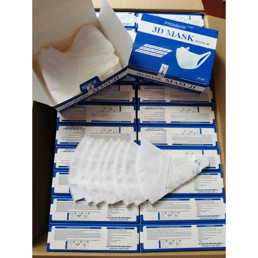 Khẩu trang 3D Mask Monji công nghệ dập Nhật Bản hộp 50 cái | BigBuy360 - bigbuy360.vn