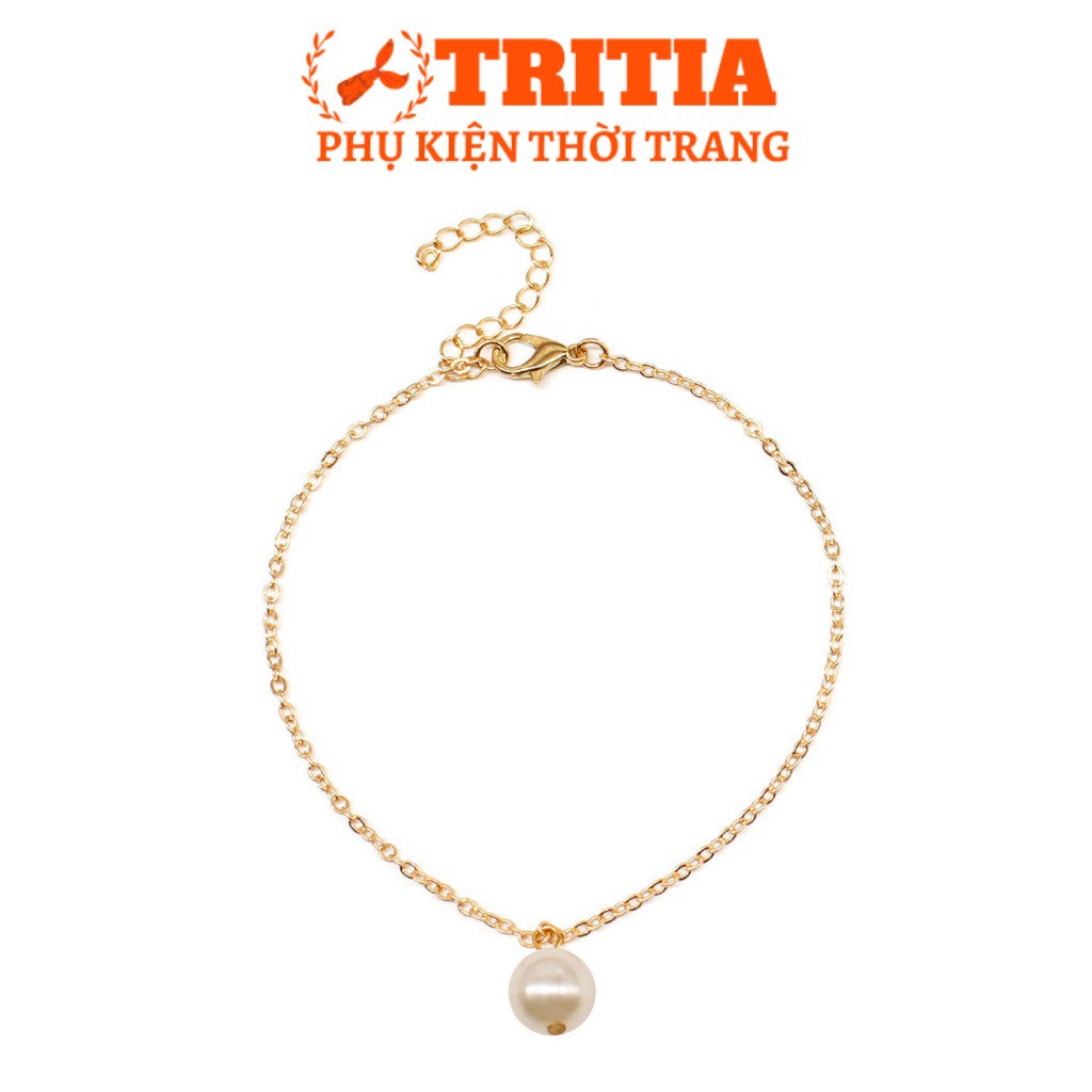 Lắc Chân Nữ Đính Ngọc Trai Thời Trang