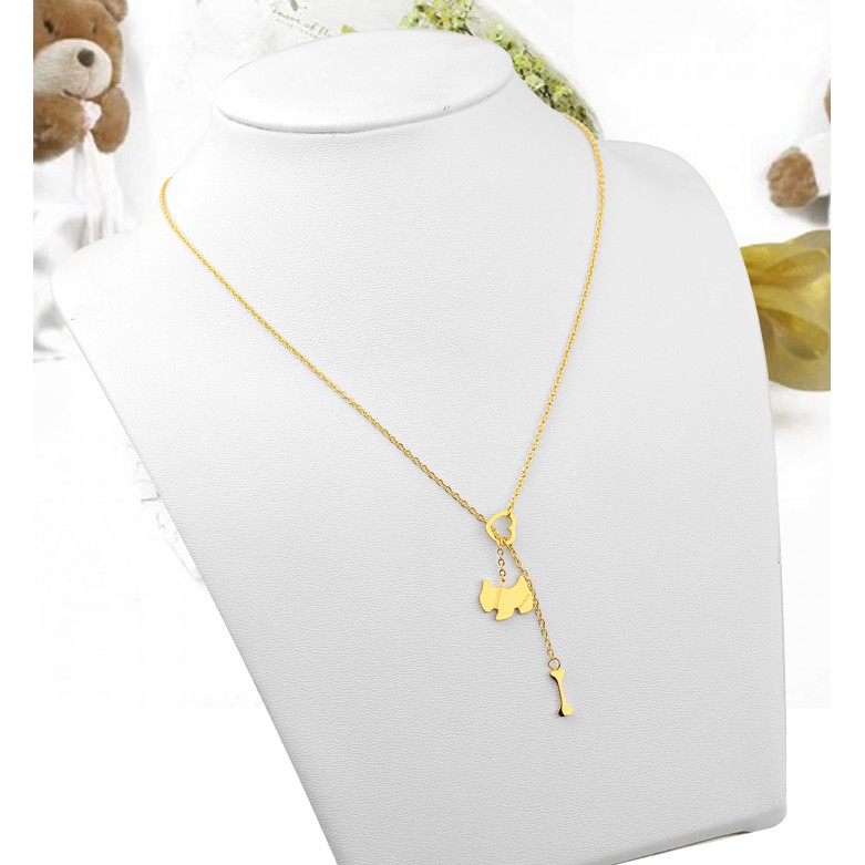 DÂY CHUYỀN TITAN CON CHÓ,CON CÚN, CỤC XƯƠNG CÁCH ĐIỆU TN135 siêu đẹp, bền màu chuẩn thời trang