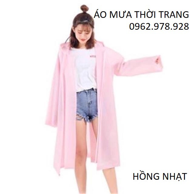 áo mưa thời trang khoá kéo EVA kèm khuy bấm cao cấp( hàng loại 1: chất nhẹ, đẹp, bền)