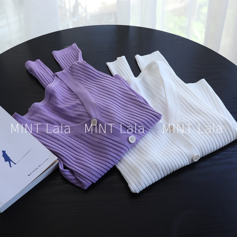 Áo Khoác Len Mỏng 4 Cúc Cổ V Hàng Quảng Châu Giá Rẻ